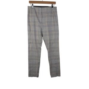 Ann Taylor Plaid High Rise‎ Dress Pants size 10 Beige/Black/Yellow